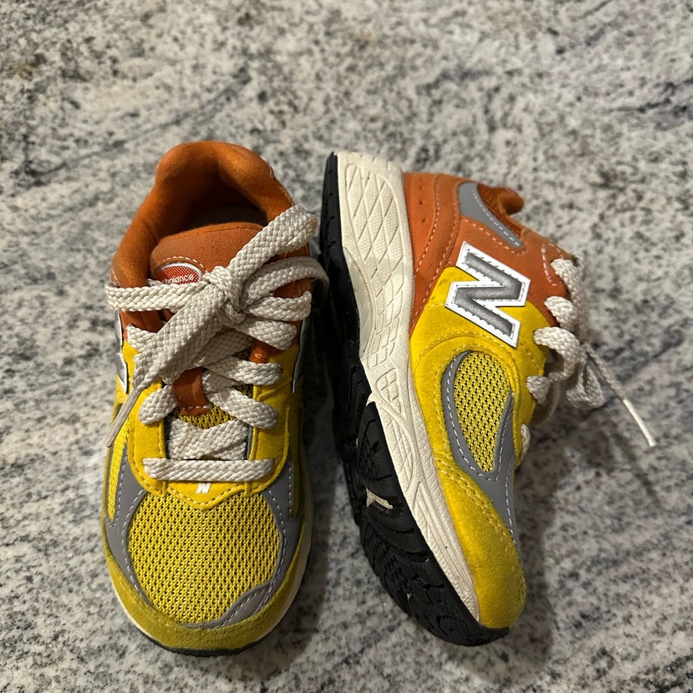 New Balance 2002R "Yellow/Orange" Kids' Shoe-size 10.5